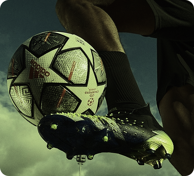 Football shoe kicking ball